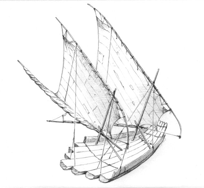 28 - India - Coromandel - 'Kola maram' o catamarano pesce volante